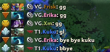 ViCi Gaming Erika Types "Bye Bye Kuku" in All Chat