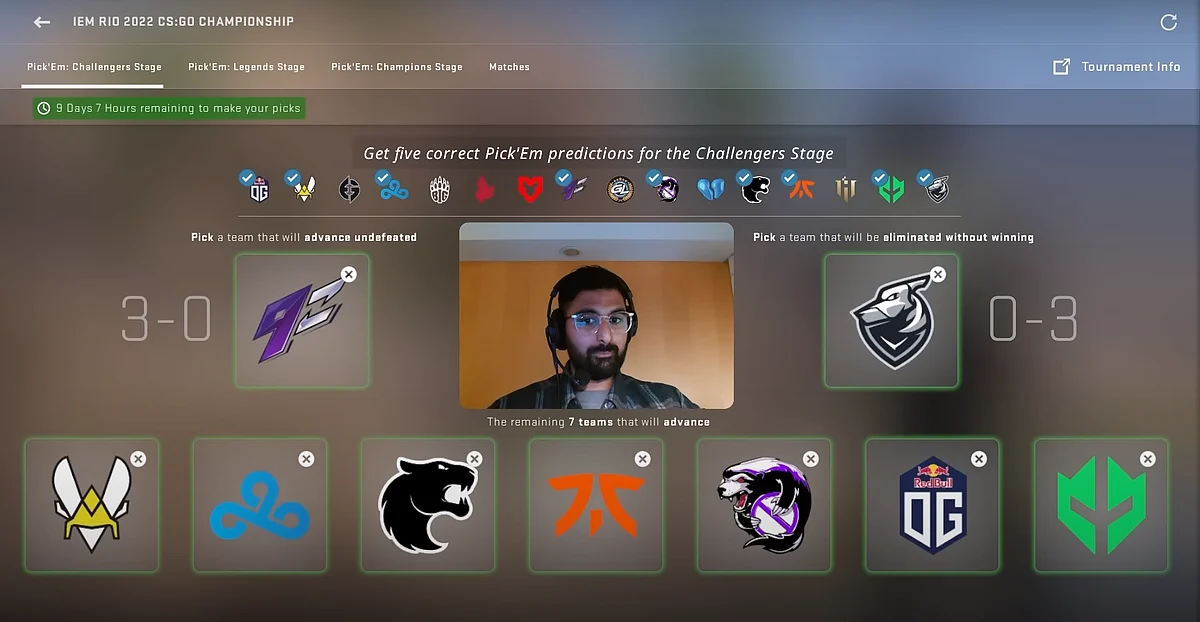 IEM Rio Major 20222 Challengers Stage Pick'Em Predictions - Launders