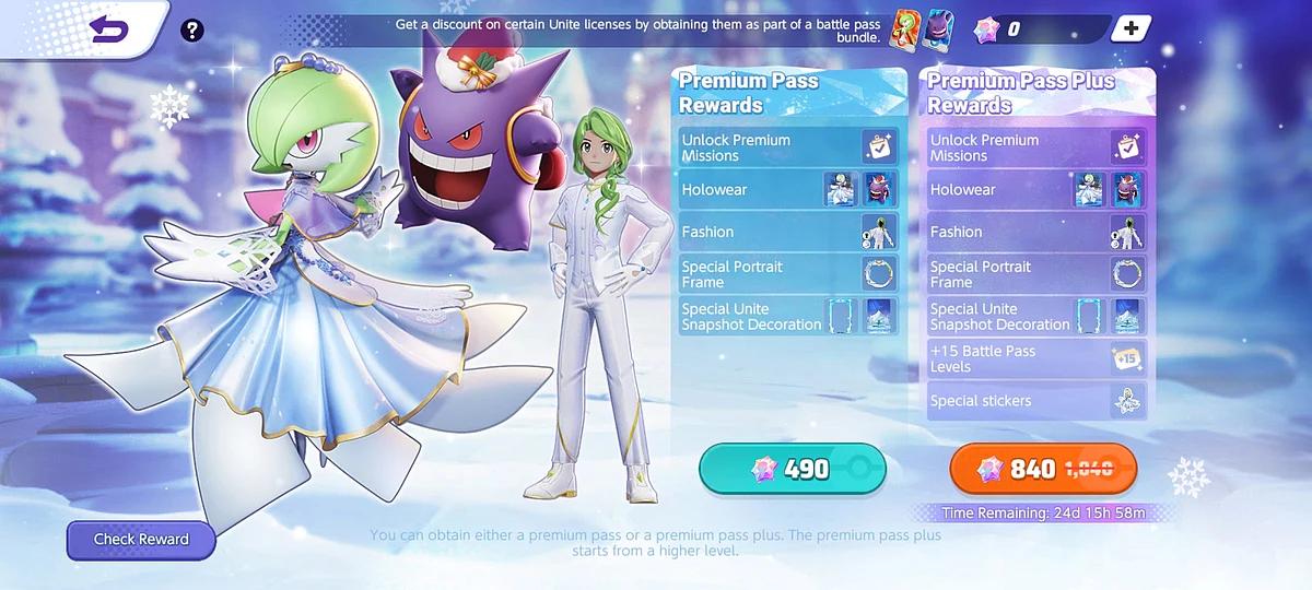 Pokemon UNITE Winter Battle Pass