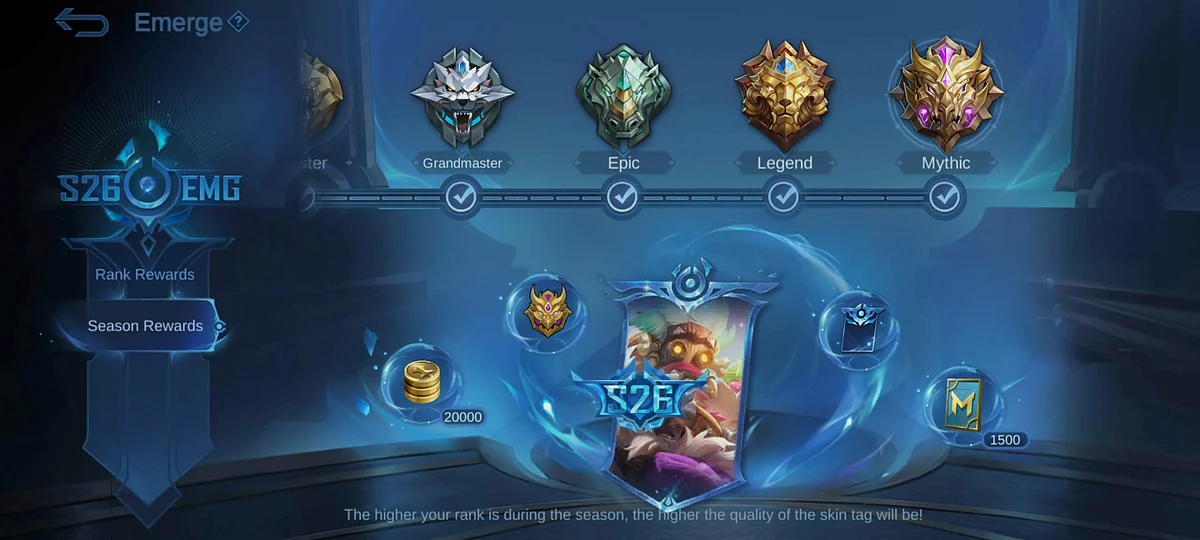 When will MLBB Season 26 end?