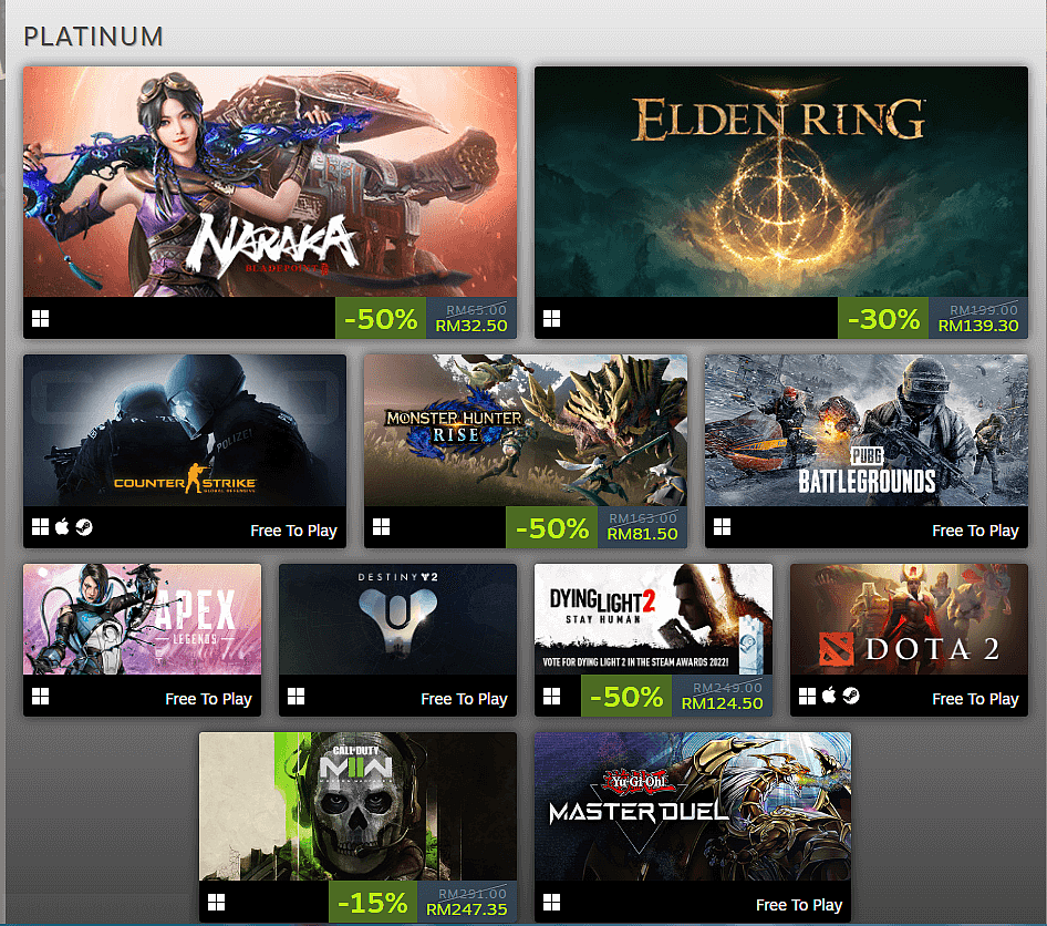 Dota 2 has been listed among the 2022 “Platinum” Best Sellers on Steam.