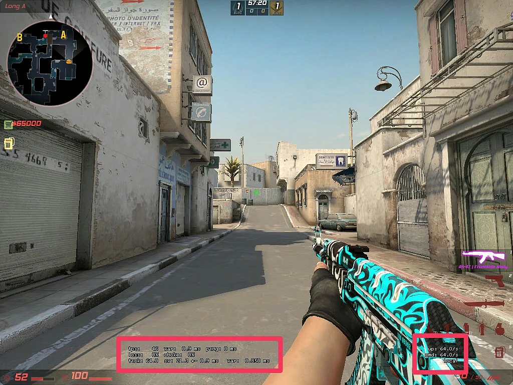 CS:GO console commands can be used to customize the net graph