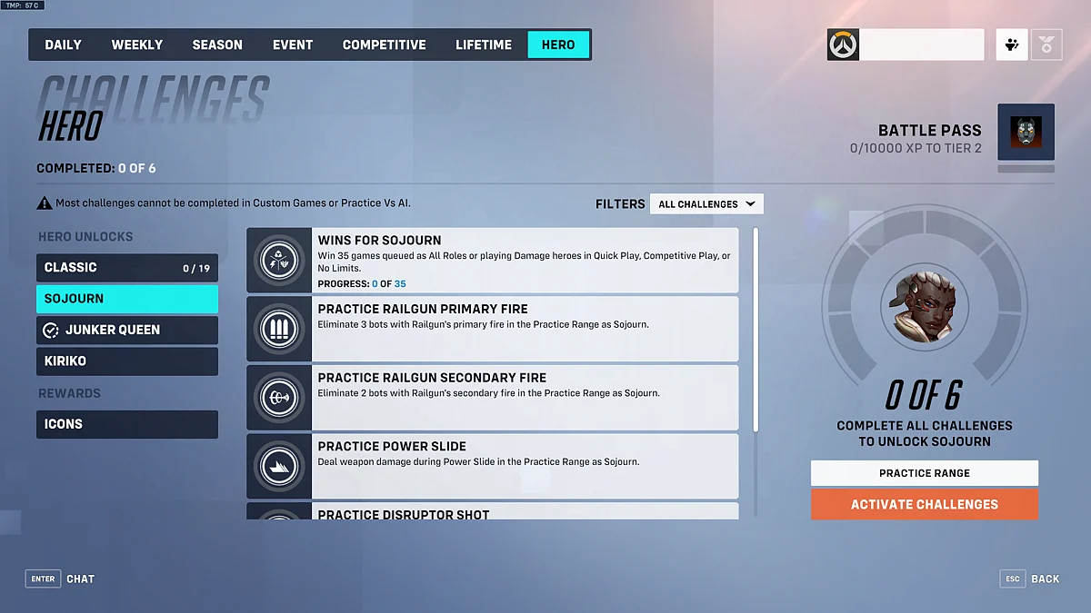 Activate and complete the challenges to unlock Sojourn in Overwatch 2.