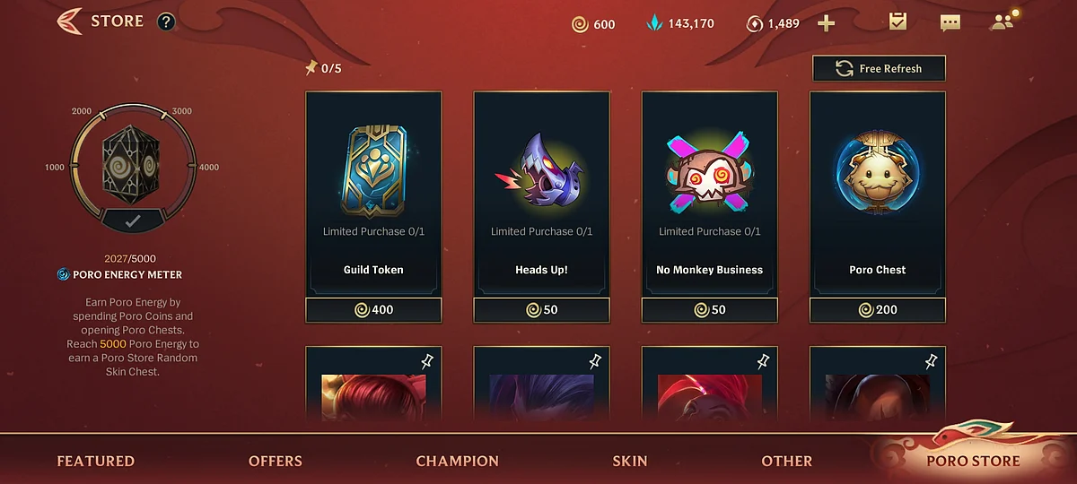 Wild Rift Poro Store