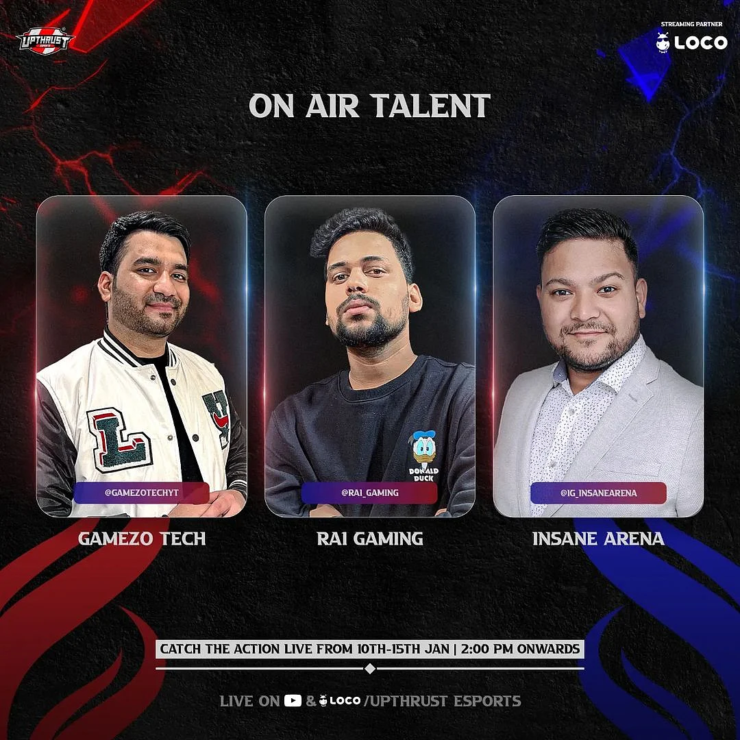 Upthrust Esports BGMI Pro Scrims 2.0 - Talent Lineup
