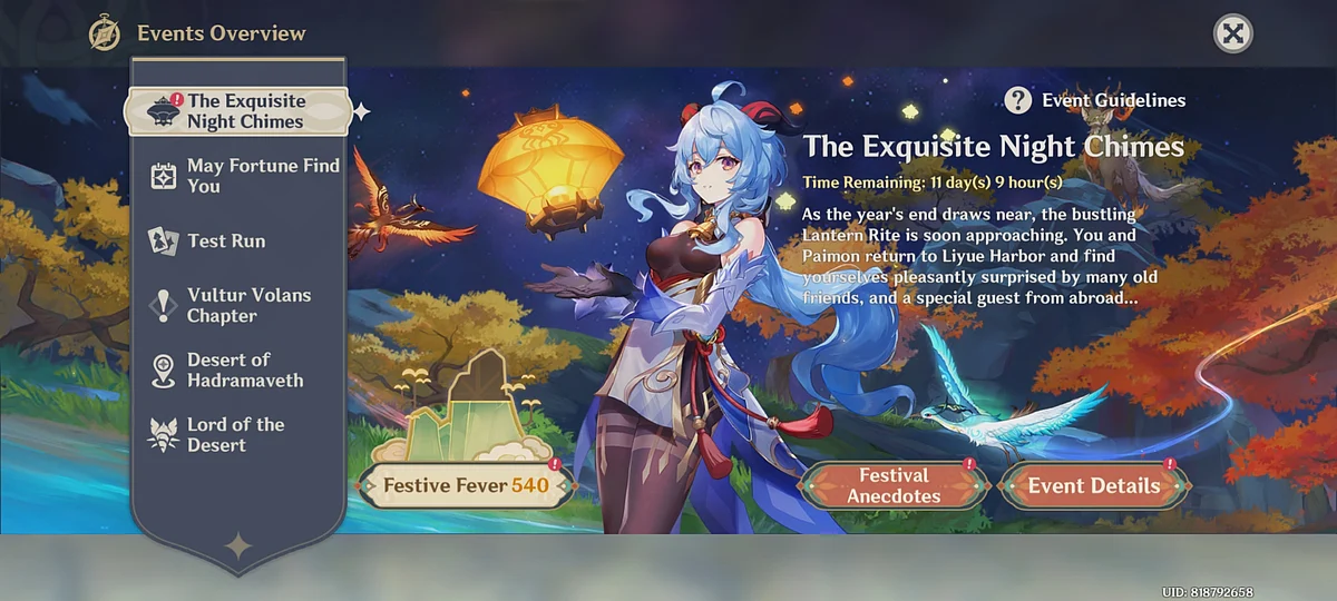 Genshin Impact Lantern Rite event