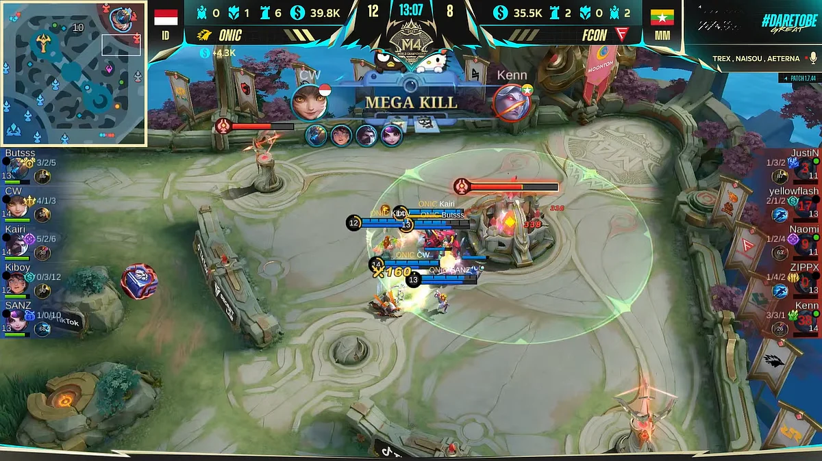 ONIC Esports scores a clean sweep victory over Falcon Esports.