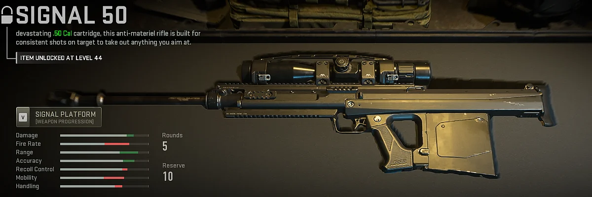 Signal 50 is currently the best sniper rifle in Warzone 2.0