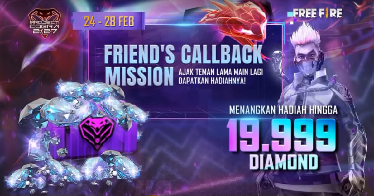 Free Fire Project Callback Event Get A Chance To Win 000 Diamonds