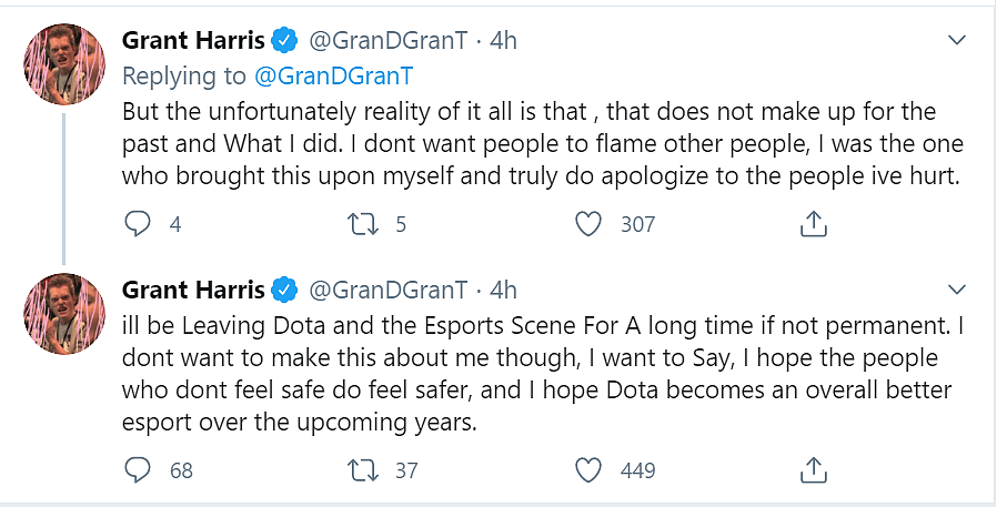 GrandGrant Leaves Dota 2 And Esports, Removed From EG After Sexual Harassment Accusations