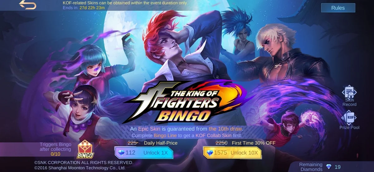 Mobile Legends x King Of Fighters Bingo Event Returns: Preorder for a Free Draw