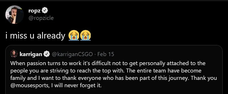 Ropz Talks About How Karrigan’s Departure Affected Mousesports CS:GO Team