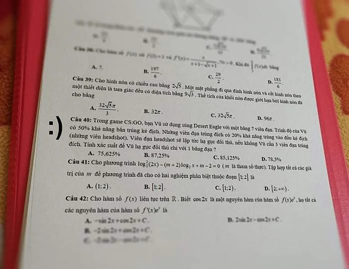 CS:GO Question Appears on Math Exam Paper in Vietnam