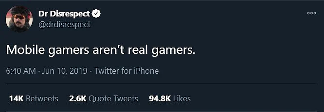 Dr Disrespect Takes a Shot at Mobile Gaming Once Again