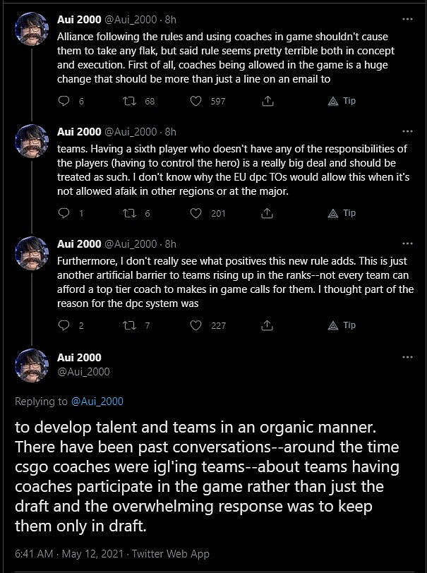 Dota 2 Players and Personalities React to the Coaching Controversy