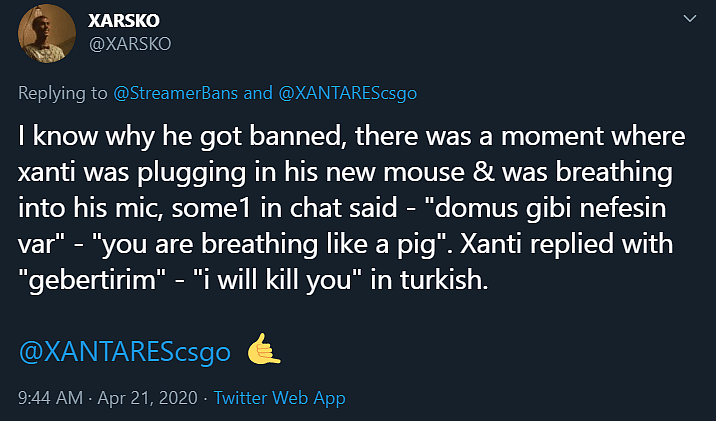 Twitch Bans XANTARES and Zeus for Alleged Usage of Homophobic Slurs