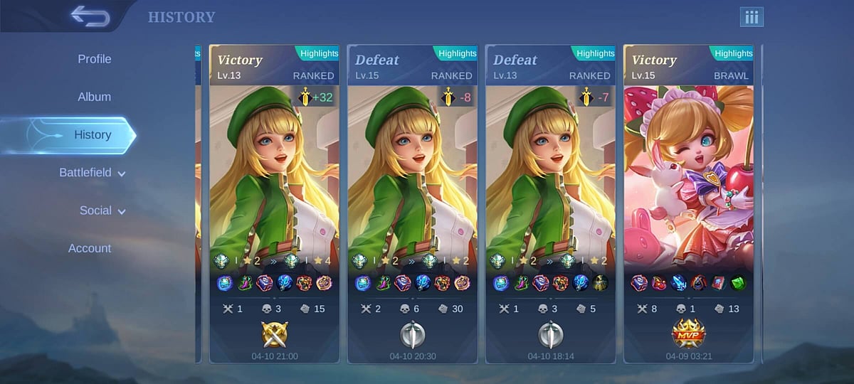 How to Hide InGame Match History in Mobile Legends Gamo blog