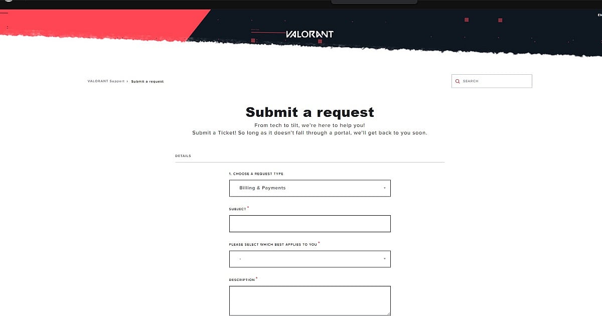 How To Create A Valorant Ticket Submit A Support Request to Riot Games