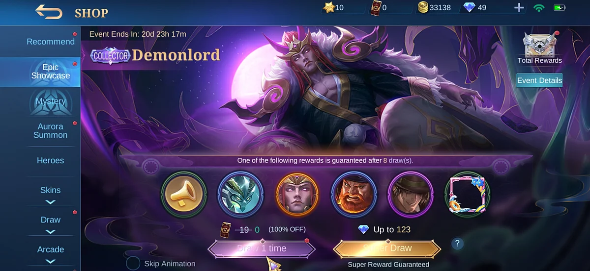 MLBB: How to Obtain Demonlord Valir In the Epic Showcase Event