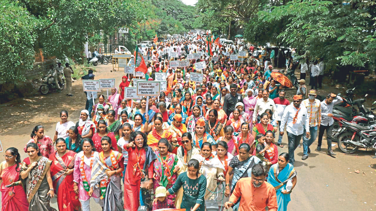 पूरग्रस्तांच्या मदतीसाठी भाजपचा टाहो मोर्चा