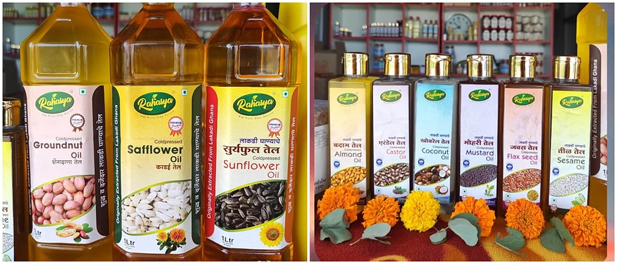 लाकडी घाण्यावरील तेलाची युवा अभियंत्याकडून निर्मिती