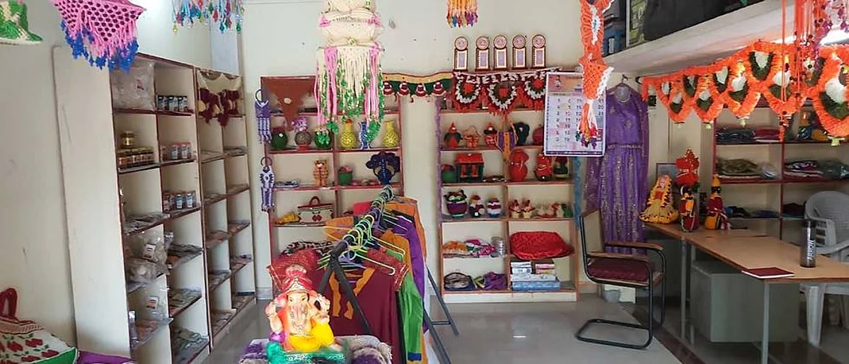 Rural Mart for sale of products of woman's self help Group.