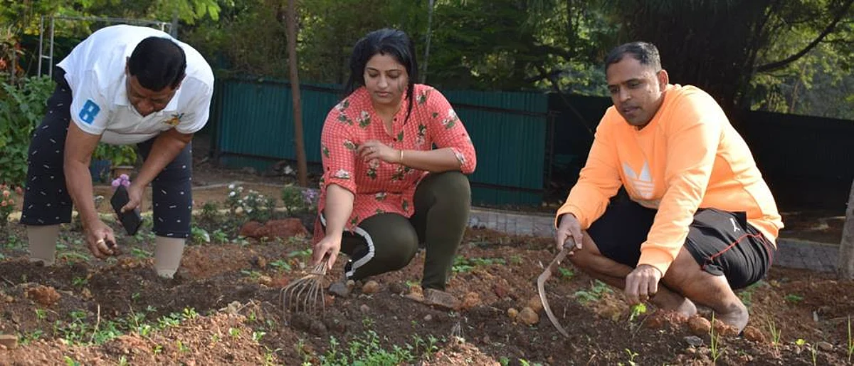 अमरावती : पोलिस अधिकाऱ्याच्या निवासस्थानी बहरली शेती