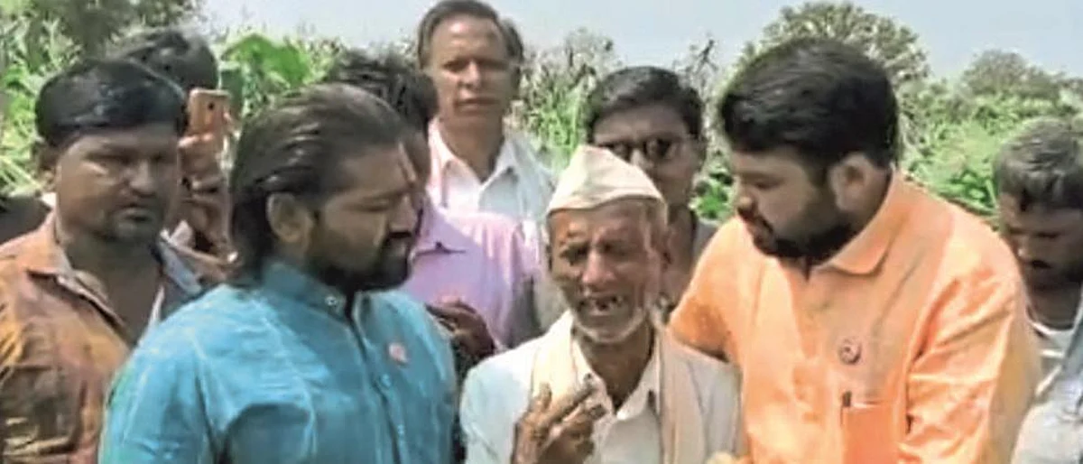 Tears in the farmer's eyes over the devastated crop