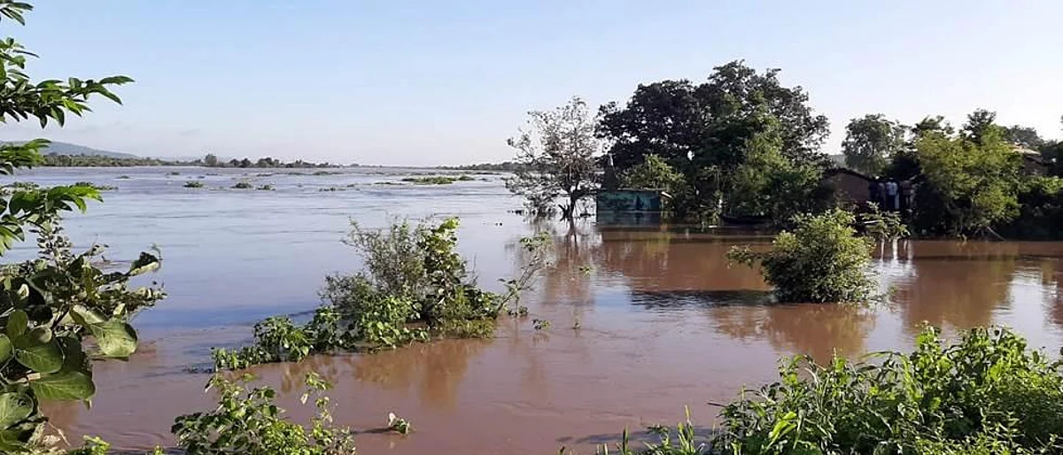 मांजरा नदीला पूर, पाणी पात्राबाहेर Cats flood the river, water out of the container
