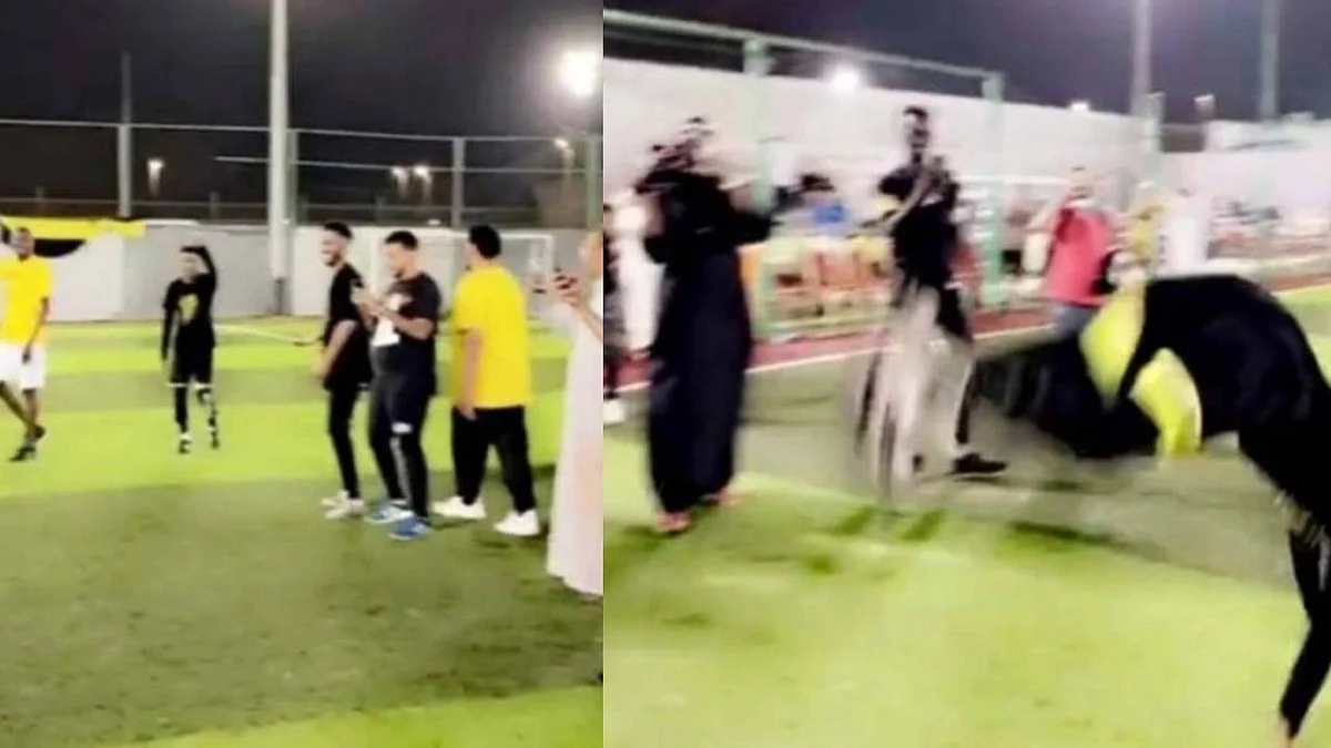 أحمد خريش يذهل الحضور بحركته الشهيرة «الجمباز» ..فيديو