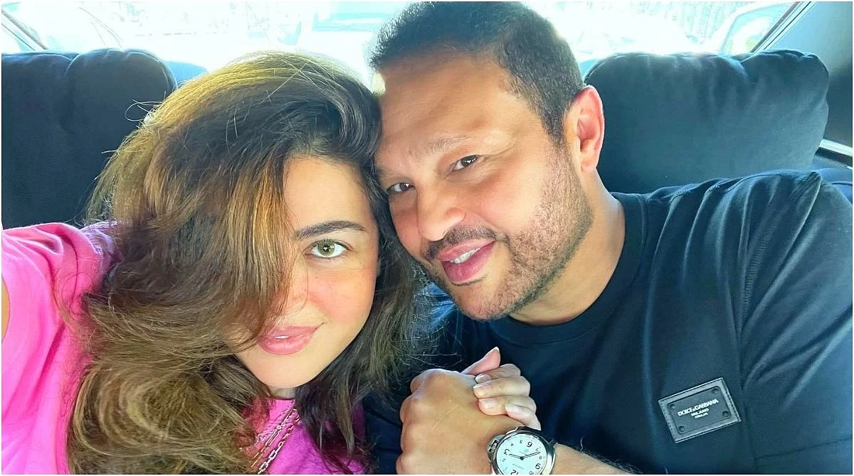 وصلة غزل بين ريهام حجاج وزوجها محمد حلاوة