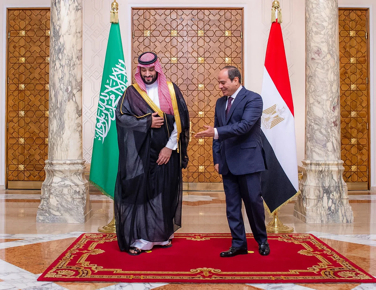 ولي العهد ورئيس مصر يعقدان لقاءً ثنائياً وجلسة مباحثات موسعة