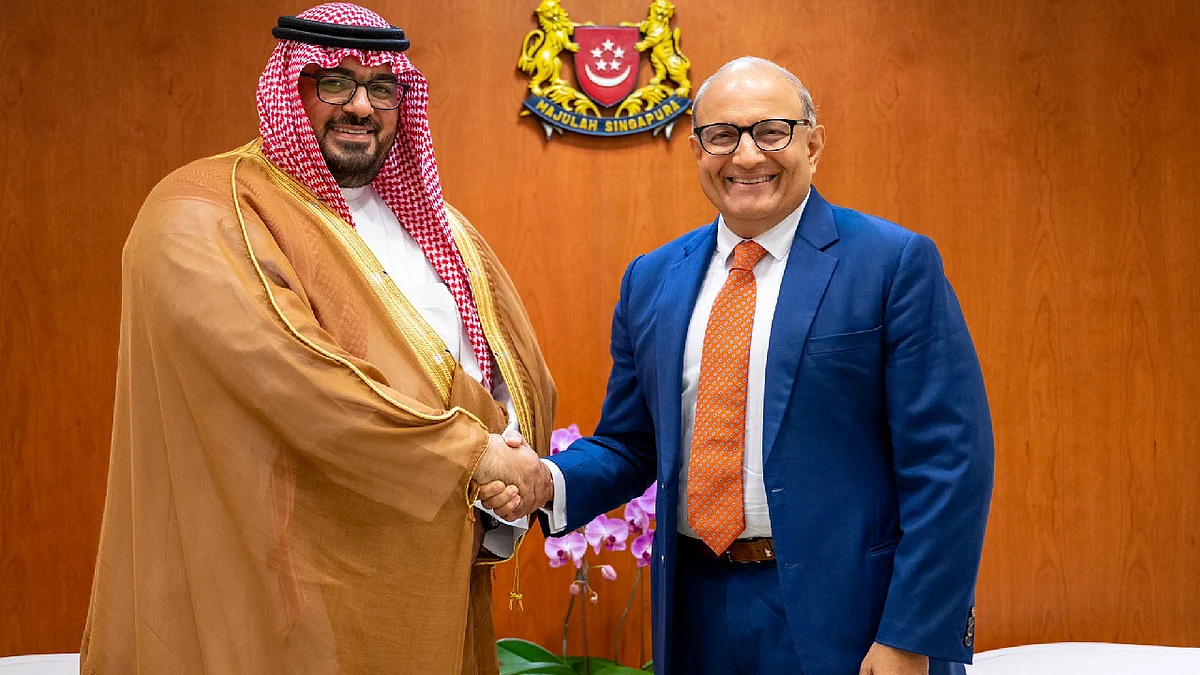 وزير الاقتصاد والتخطيط يلتقي بوزير النقل السنغافوري