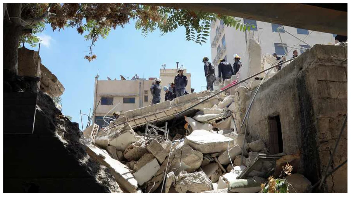 حادث انهيار مبنى عمّان