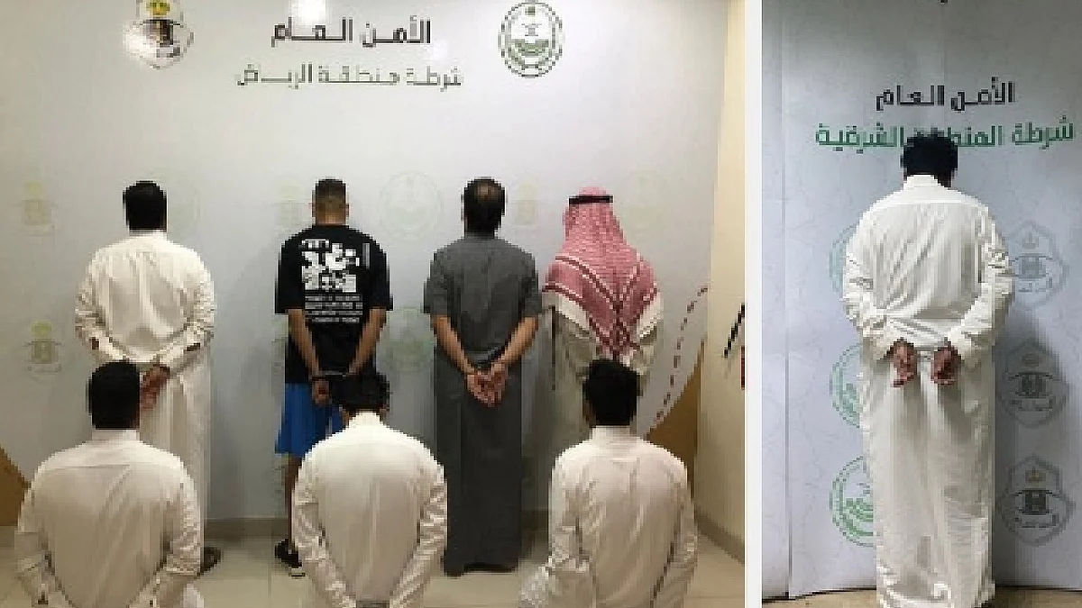 القبض على 9 مواطنين ومقيم بعد تداول مقطع اشتعال مركبة وإطلاق نار بالرياض