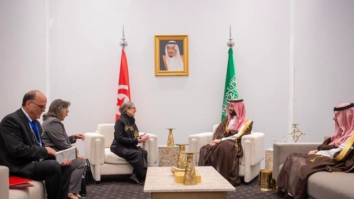 ولي العهد ورئيسة وزراء تونس