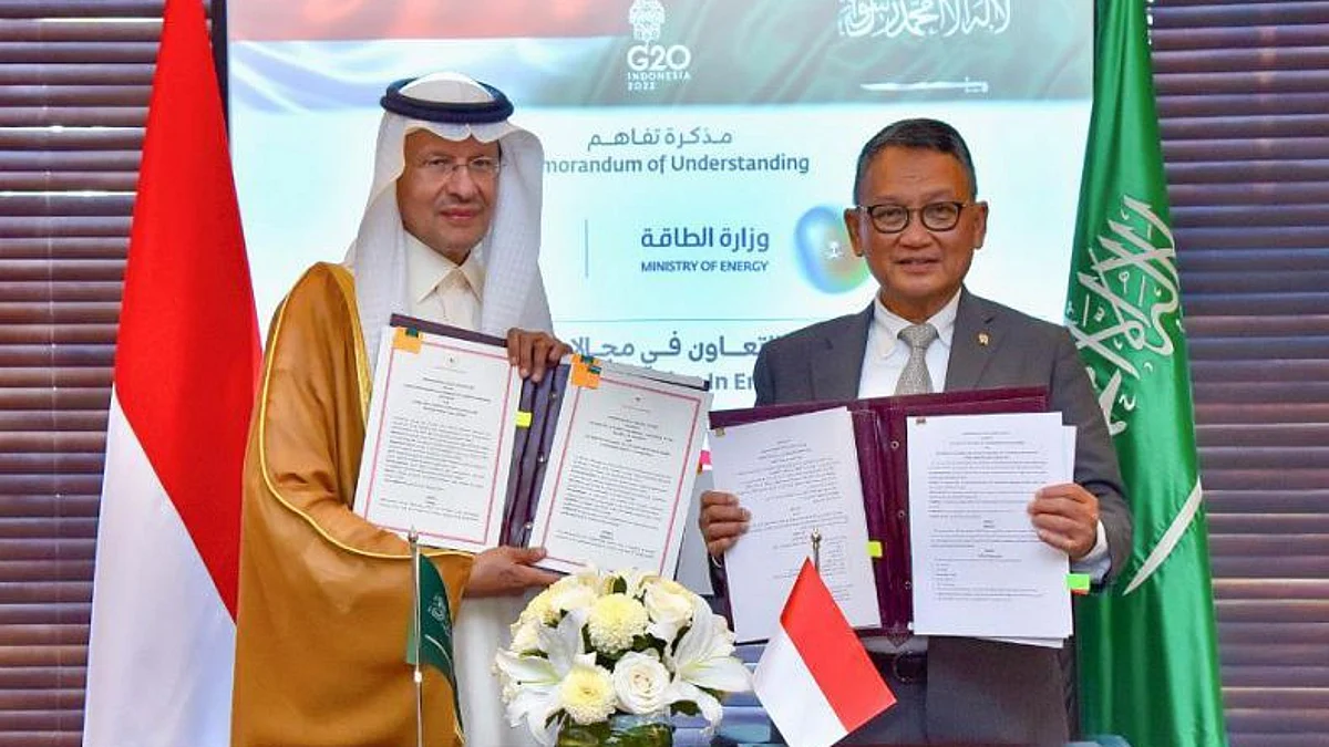 الأمير عبدالعزيز بن سلمان ووزير الطاقة الإندونيسي