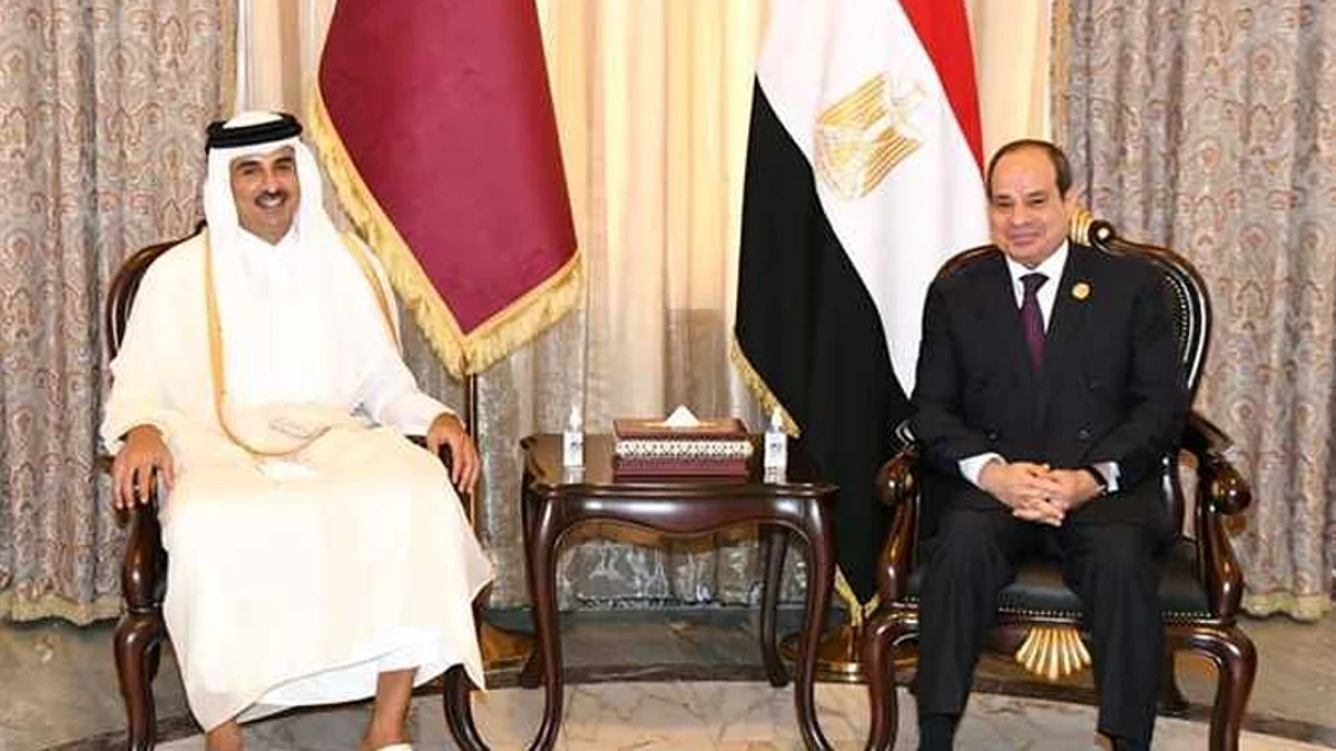 الرئيس السيسي وأمير قطر
