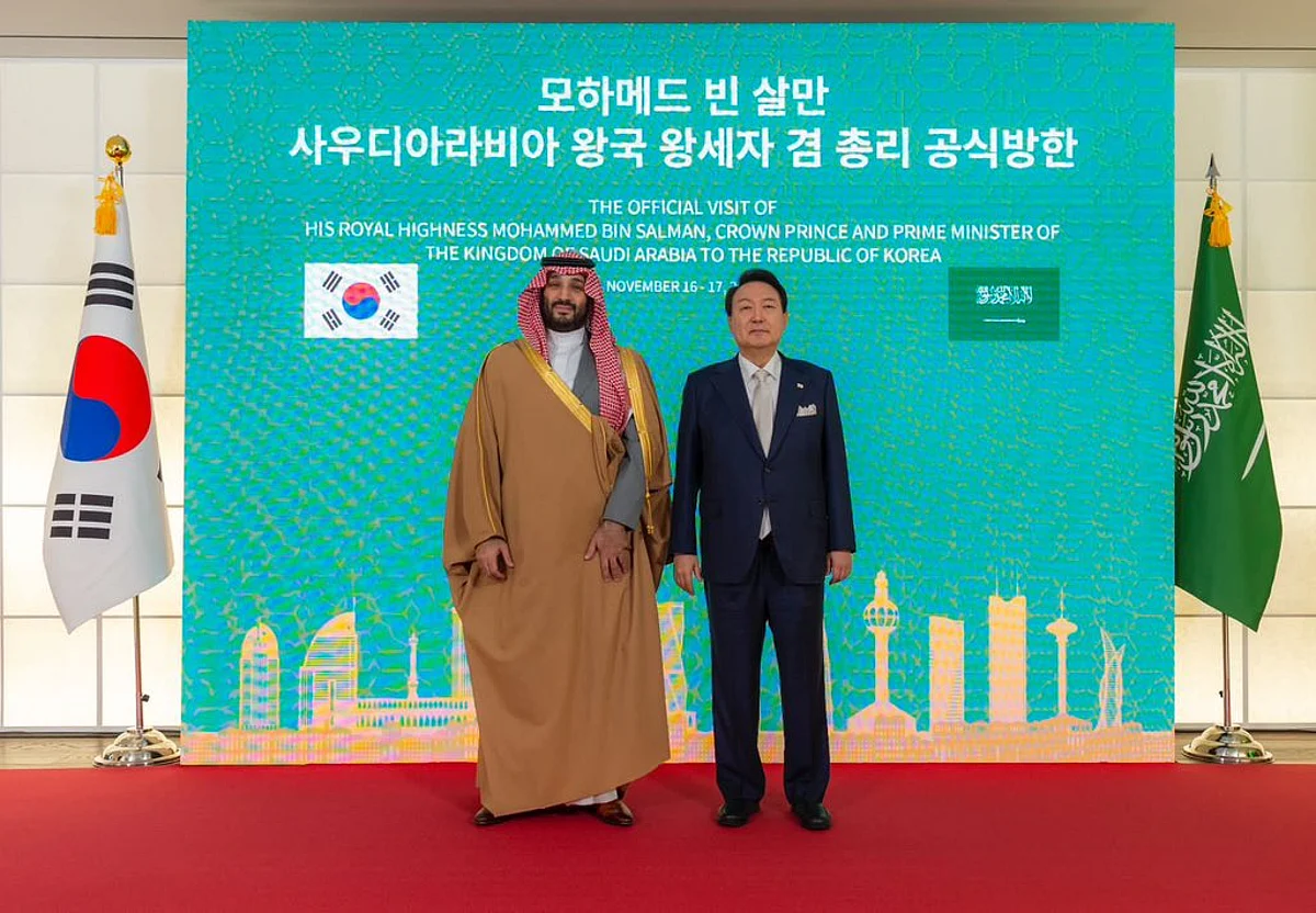 ولي العهد يرحب بالعمل مع كوريا لإنجاح المشاريع السعودية الضخمة ويشيد بجهود الرئيس يون