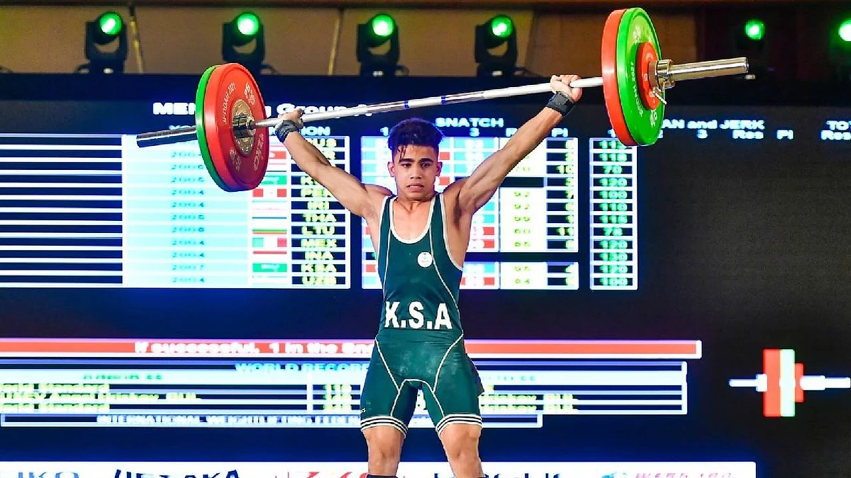 الرباع السعودي على مجيد يحصد المركز الثاني بمونديال رفع الأثقال للشباب