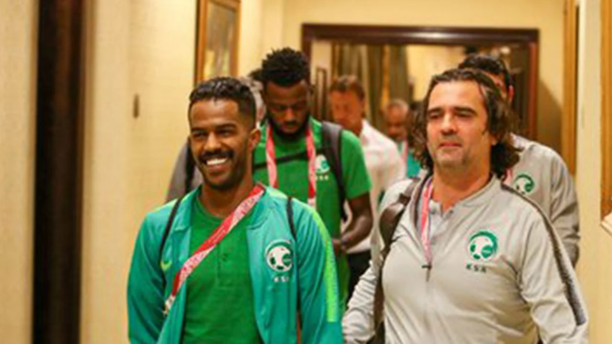 المنتخب السعودي يتوجه إلى استاد الجنوب لمواجهة قطر