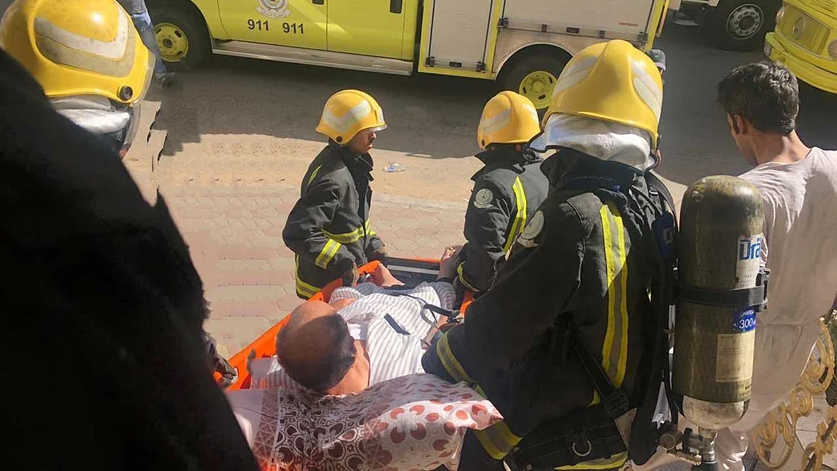 إخلاء 22 شخصًا من مبنى بمكة نشب فيه حريق