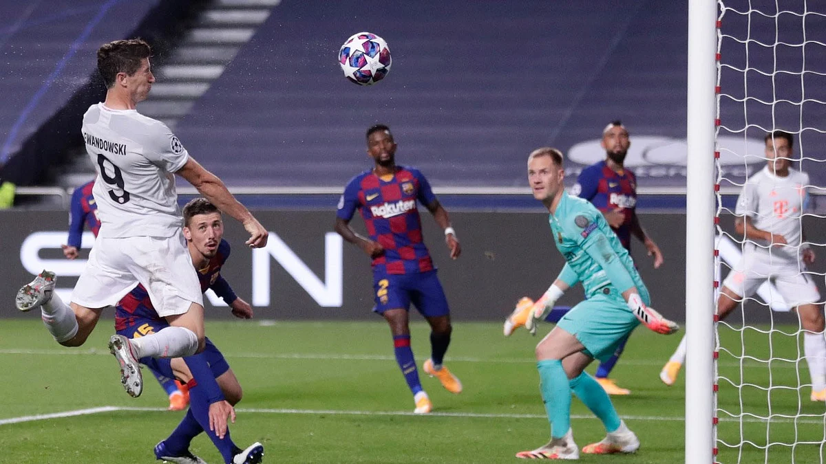 قطار بايرن ميونخ يدهس برشلونة في طريقه إلى نصف نهائي أبطال أوروبا