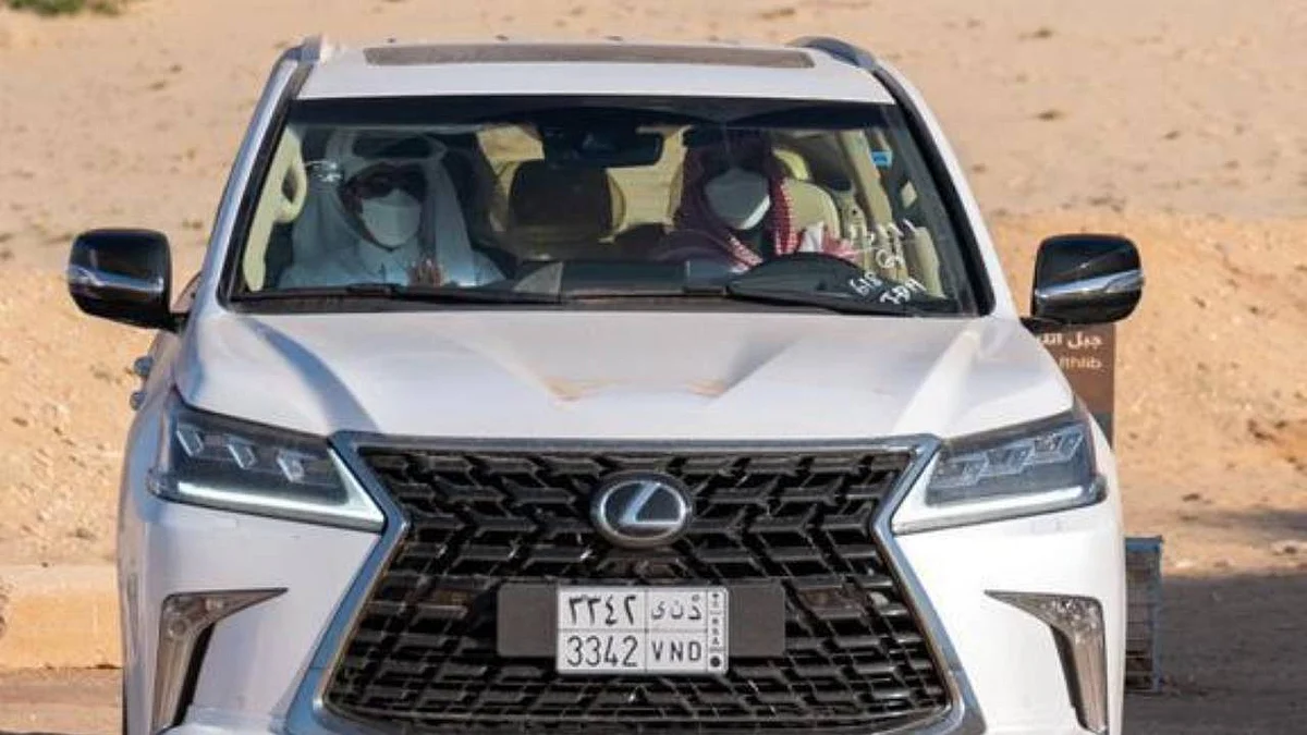 صورة توثق جولة ولي العهد وأمير قطر في محافظة العلا