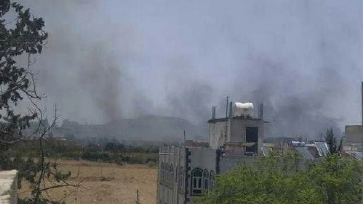 انفجارات عنيفة تهز محيط الفرقة الأولى مدرع في صنعاء