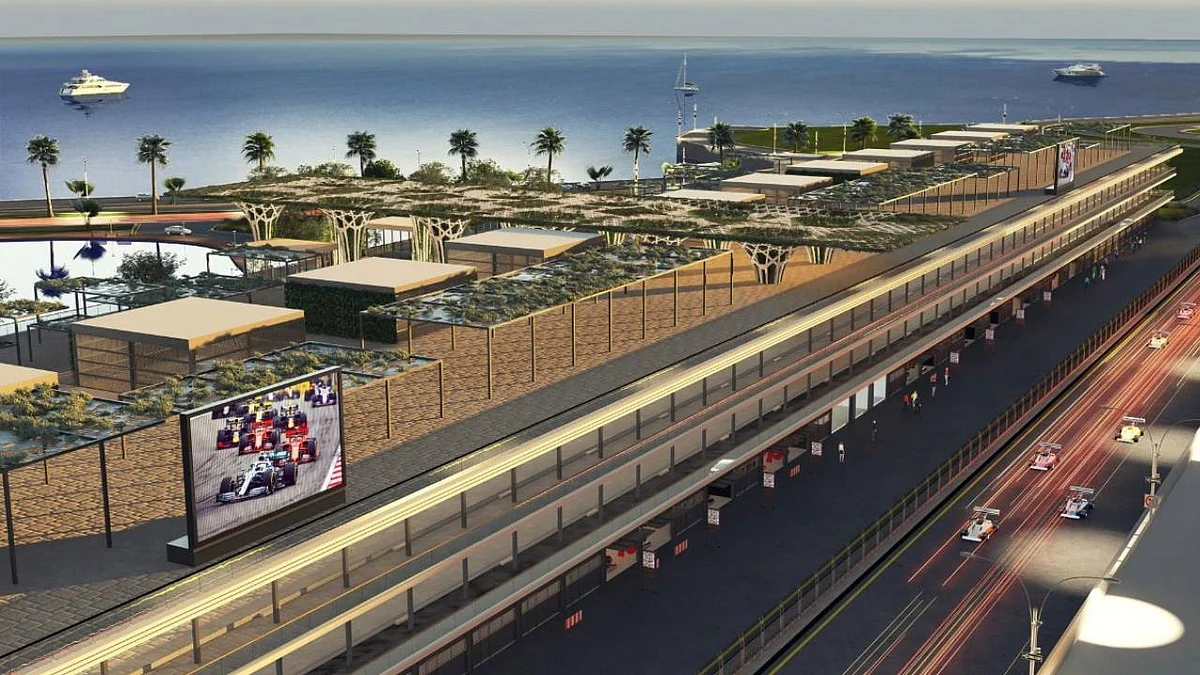 تصاميم مميزة لمبنى الحظائر وفرق «فورمولا 1» بحلبة كورنيش جدة
