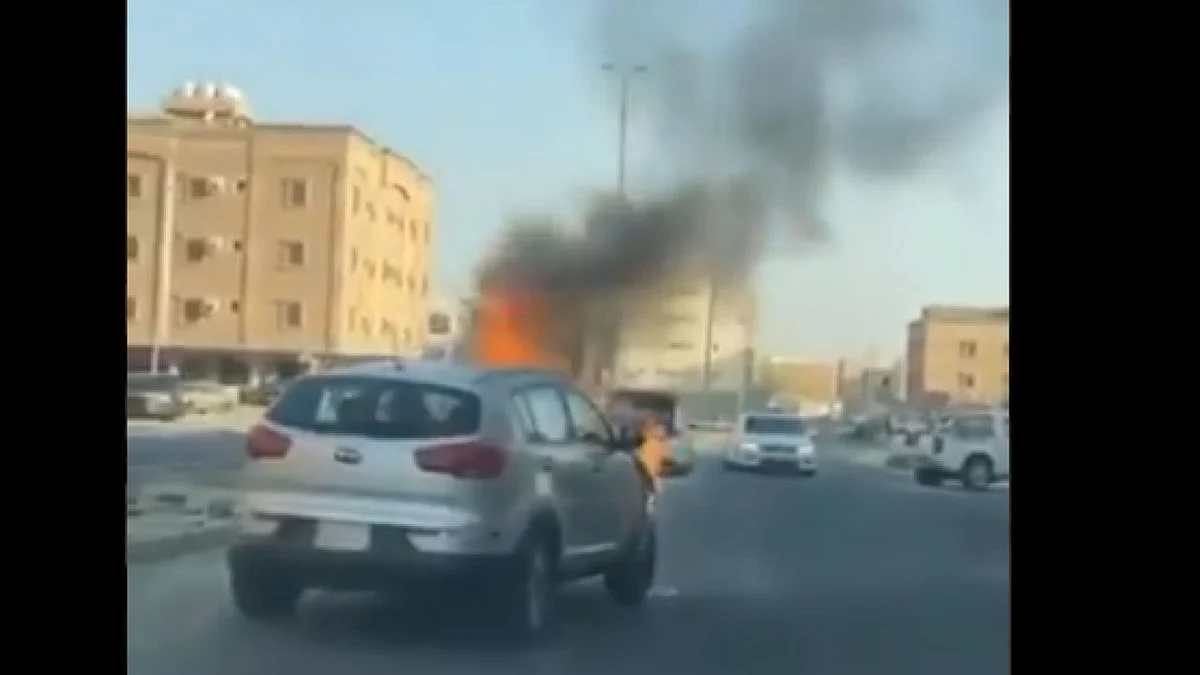 بالفيديو.. شجاعة مواطن تنقذ مبنى سكنيًّا من حريق ضخم بالدمام