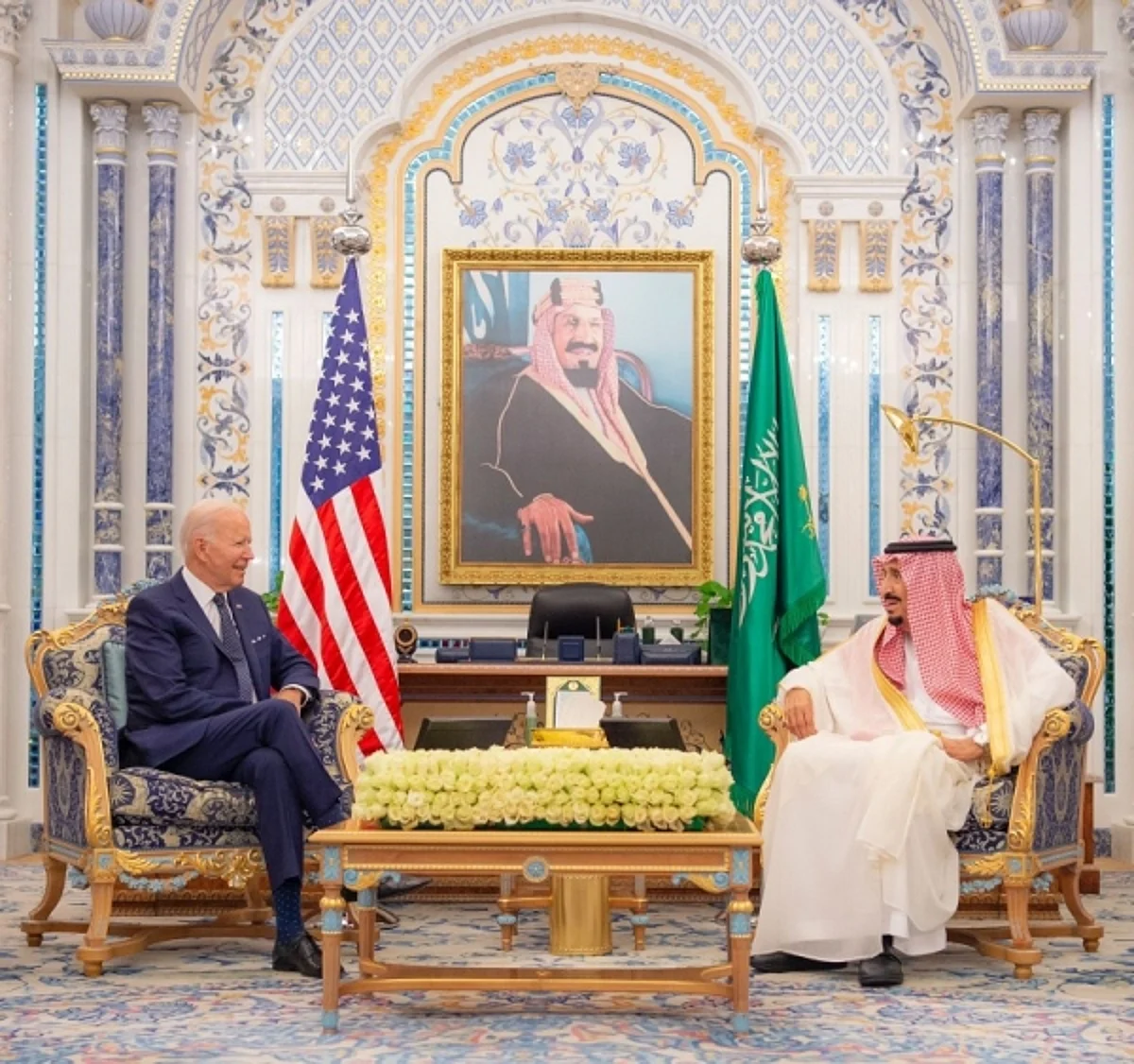 King Salman and Crown Prince discuss with Biden historical ties