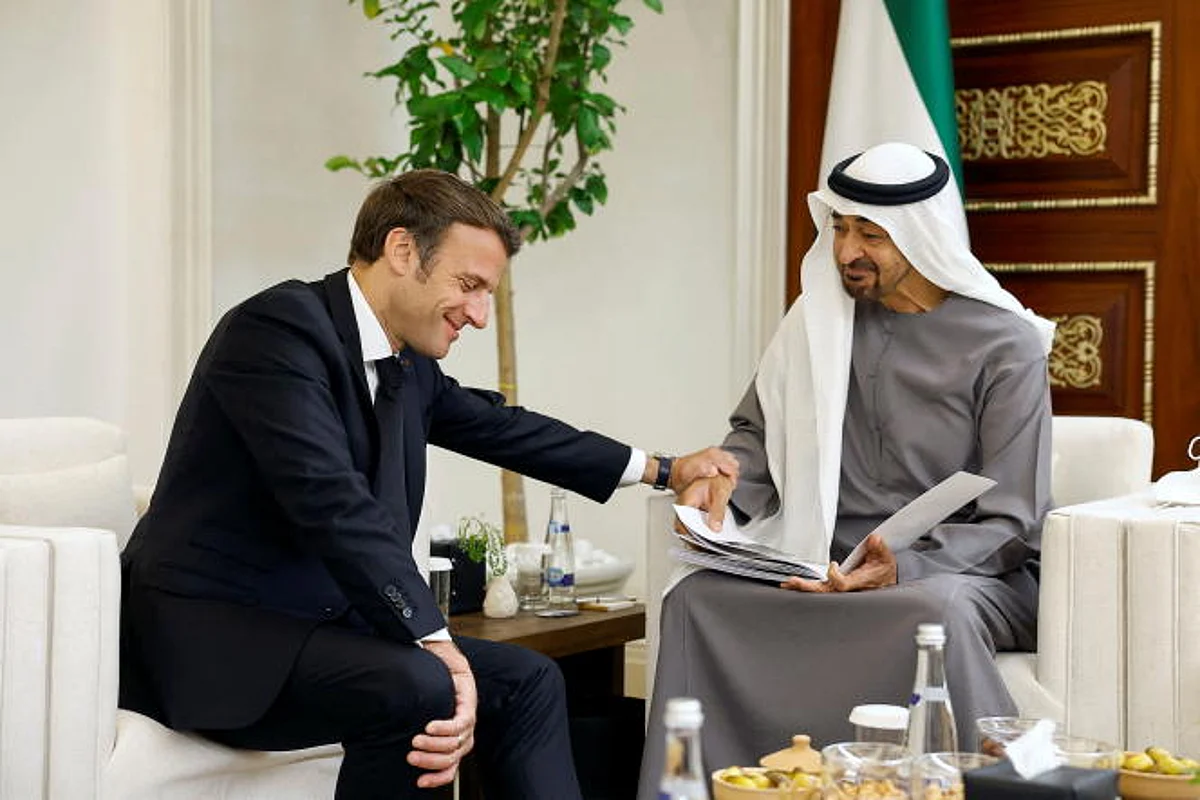 French President Meets with UAE President