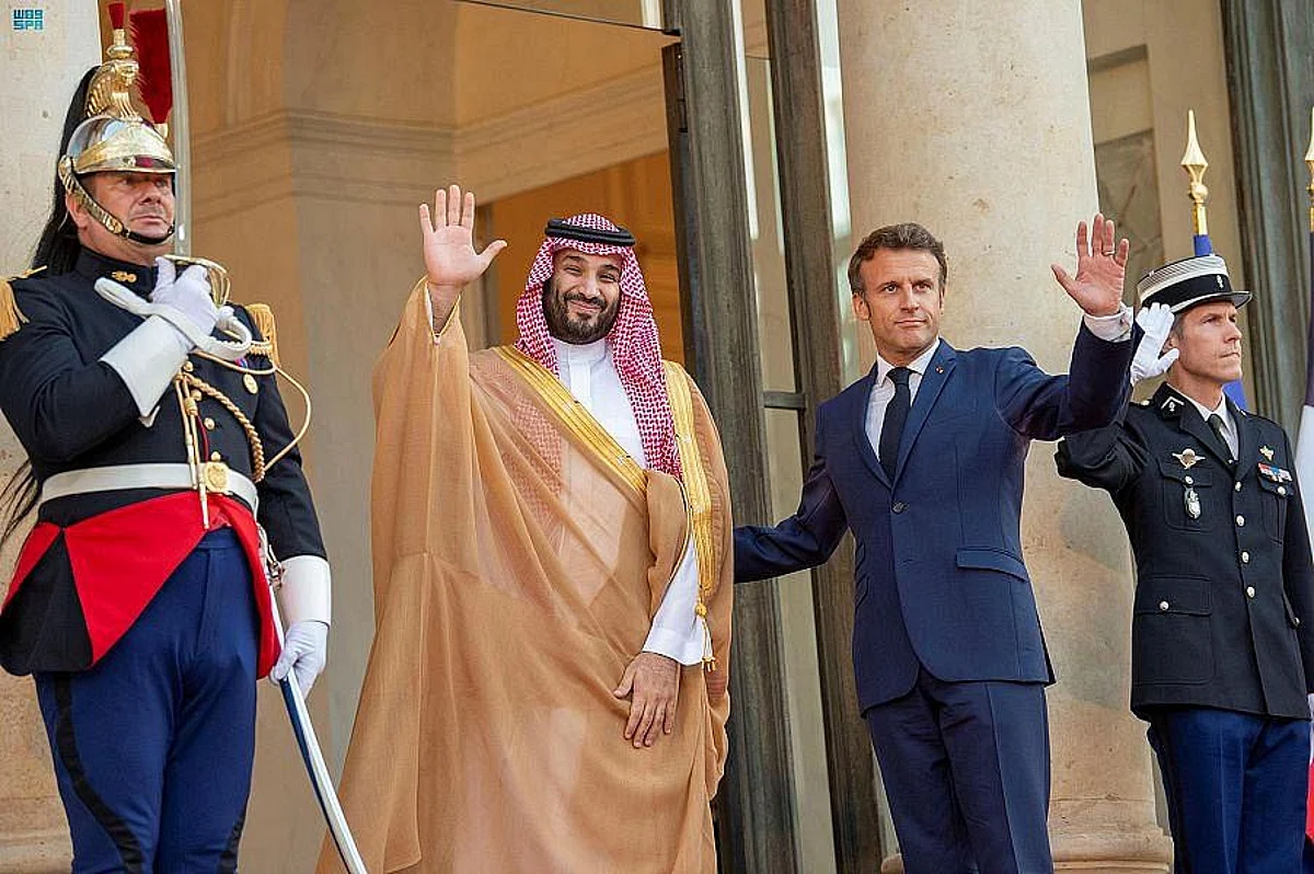 In Photos: Saudi Arabia Crown Prince Meets with President of France